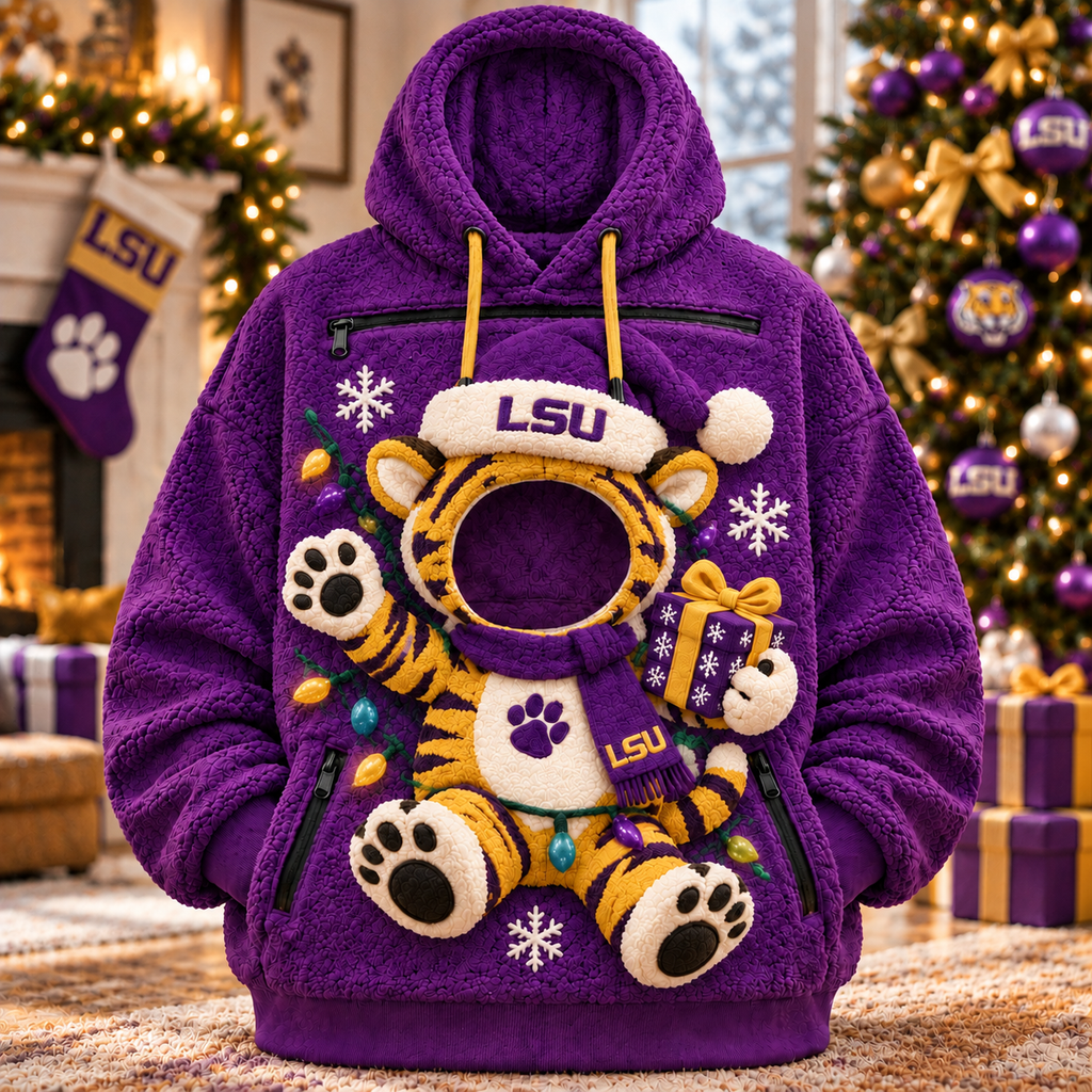 LSU PREMIUM Christmas Pet Pouch Hoodie NPL