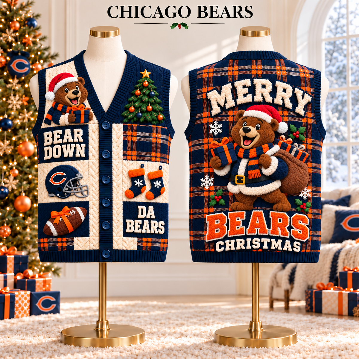 CCB Premium Christmas Cardigan Vest TMH