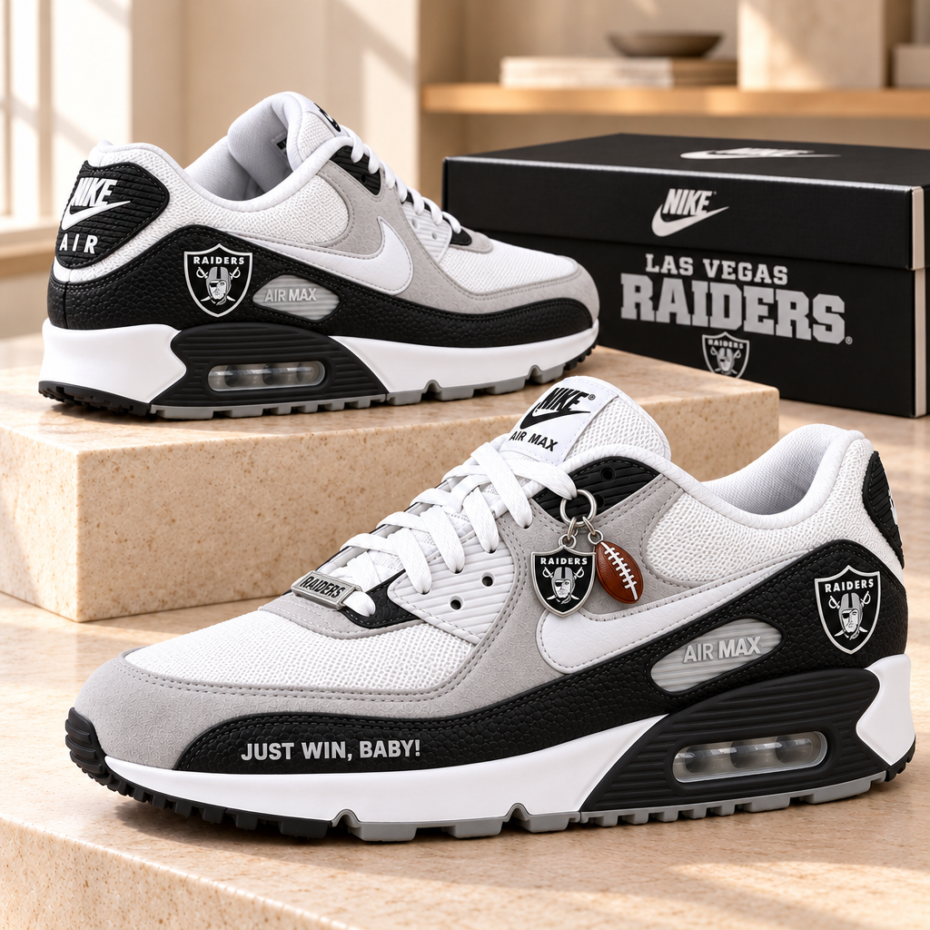 Las Vegas Raiders Premium Low-Top Sneakers