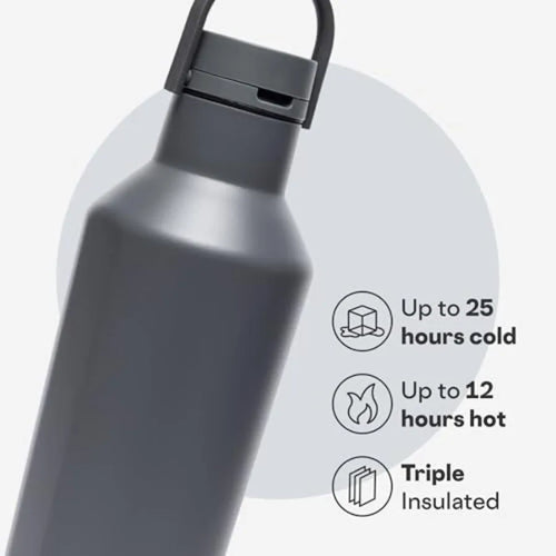 Classic Sport Canteen Insulated Water Bottle - Keeps Beverages Cold 25 Hours - Triple Insulated - Summer Drinkware Gift - Keeps