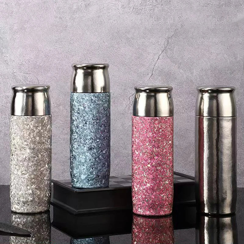 Titanium Thermos 420ML 14OZ Tea Infuser Insulated Mug Tumbler Thermal Cup Water Bottle for Vacuum Flasks termo titanio titane