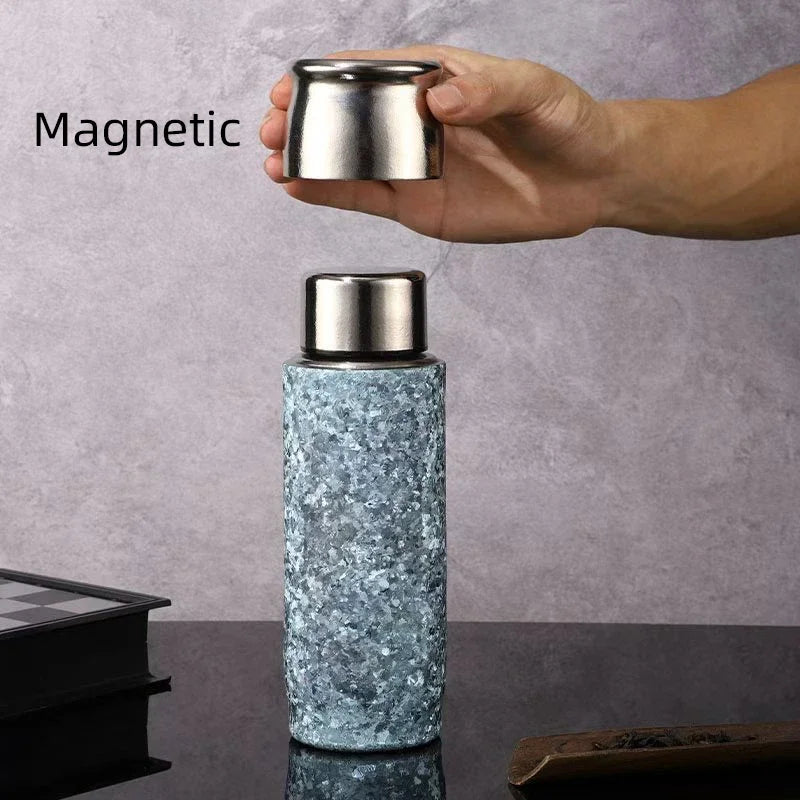Titanium Thermos 420ML 14OZ Tea Infuser Insulated Mug Tumbler Thermal Cup Water Bottle for Vacuum Flasks termo titanio titane
