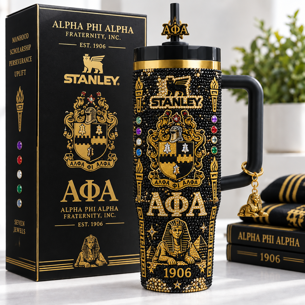 Alpha Phi Alpha 40oz Tumbler With Handle TTNL